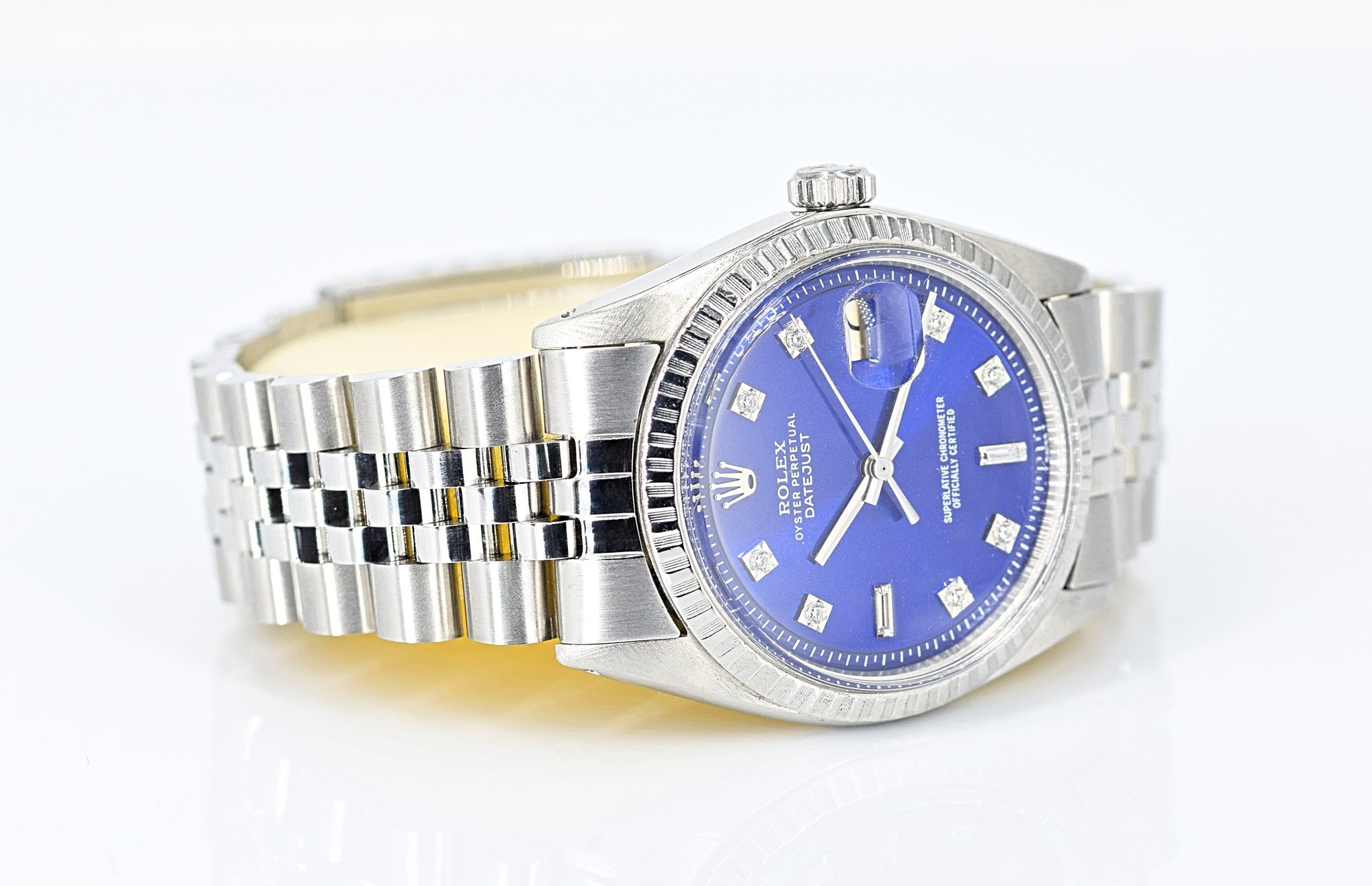 Rolex Oyster Perpetual Datejust Blue Diamond edition · Dial